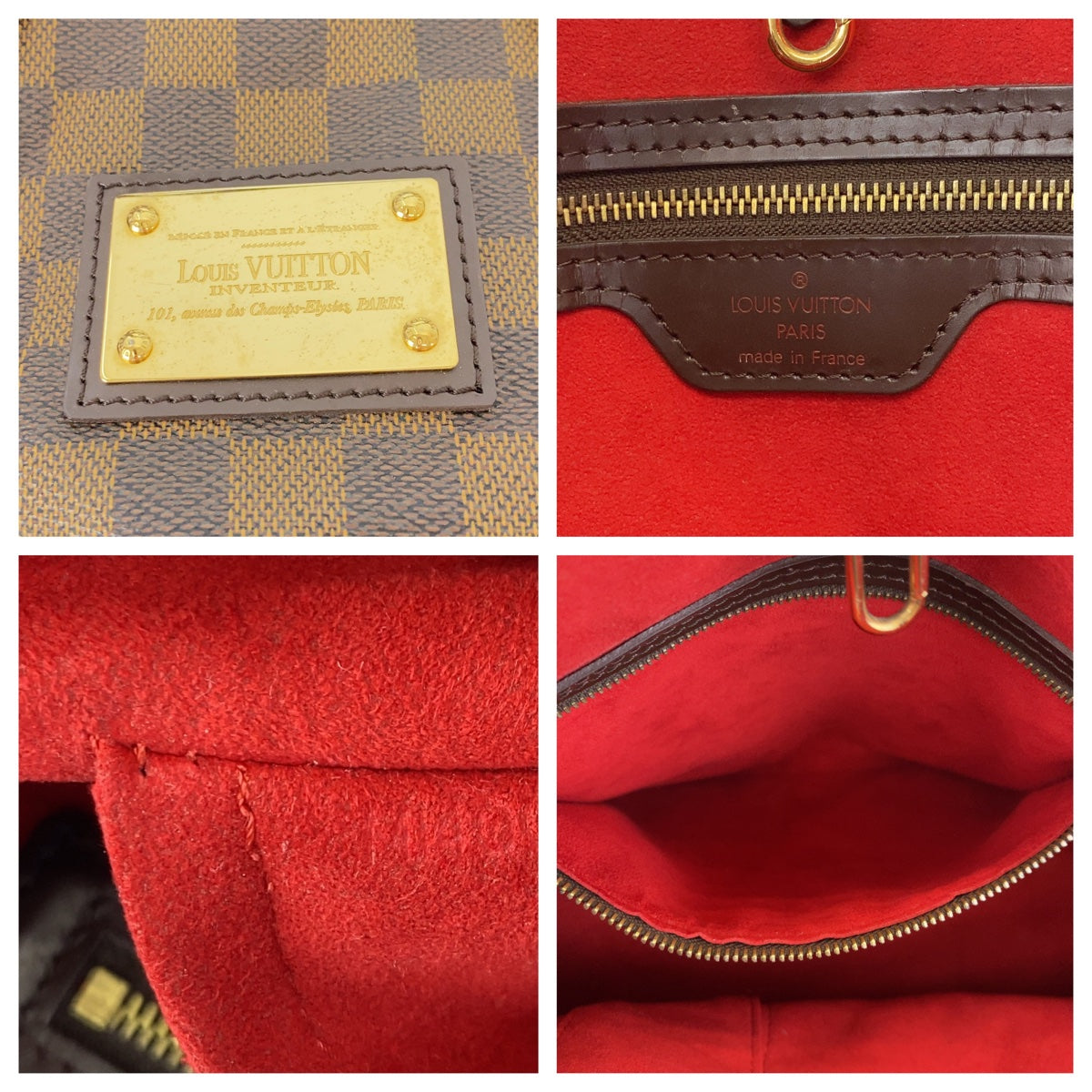 LOUIS VUITTON ルイヴィトン ダミエ ハムステッドPM ブラウン 茶 ゴールド金具 PVC N51205 ハンドバッグ トートバッグ  レディース