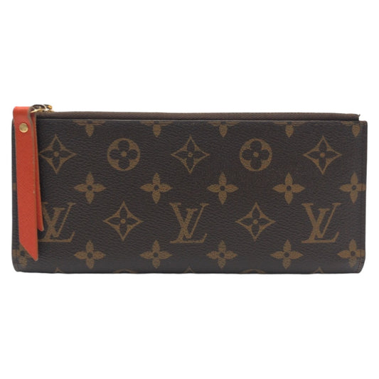 12819
LOUIS VUITTON ルイヴィトン モノグラム ポルトフォイユ アデル ブラウン オレンジ M61287 長財布 ロングウォレット TN4125刻印  レディース