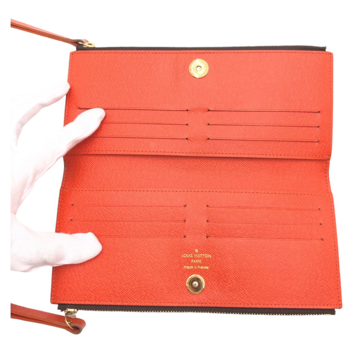12819
LOUIS VUITTON ルイヴィトン モノグラム ポルトフォイユ アデル ブラウン オレンジ M61287 長財布 ロングウォレット TN4125刻印  レディース
