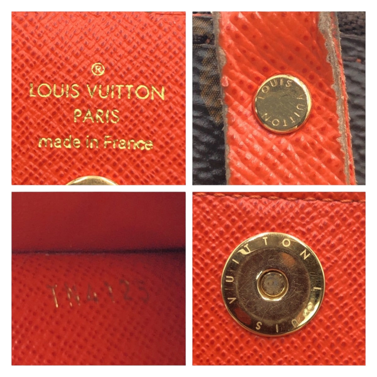 12819
LOUIS VUITTON ルイヴィトン モノグラム ポルトフォイユ アデル ブラウン オレンジ M61287 長財布 ロングウォレット TN4125刻印  レディース