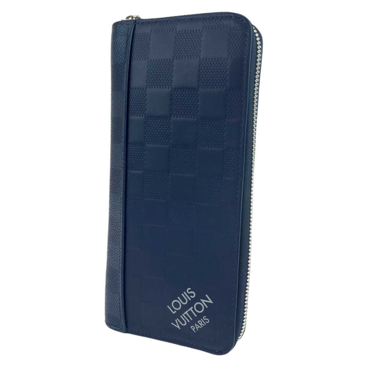 10920
LOUIS VUITTON ルイヴィトン ダミエ ヴェルティカル ネイビー 紺 シルバー金具 PVC N60503 長財布 ロングウォレット  メンズ