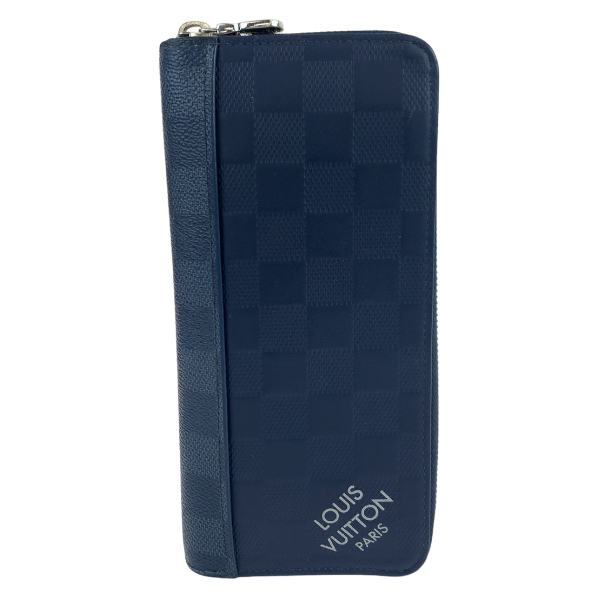 10920
LOUIS VUITTON ルイヴィトン ダミエ ヴェルティカル ネイビー 紺 シルバー金具 PVC N60503 長財布 ロングウォレット  メンズ