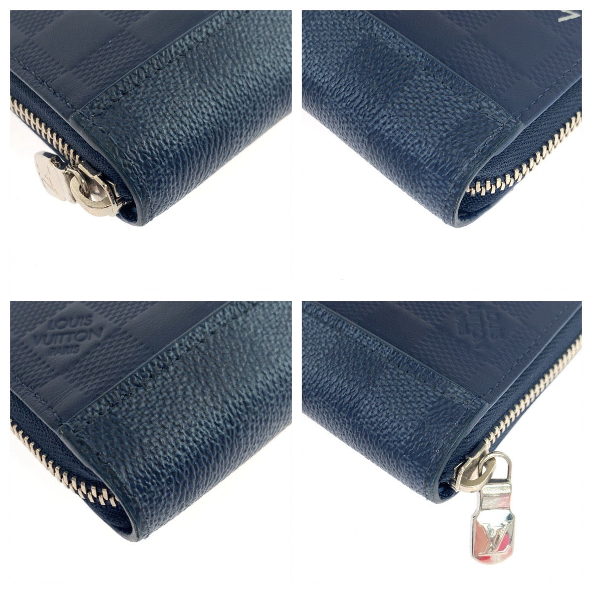 10920
LOUIS VUITTON ルイヴィトン ダミエ ヴェルティカル ネイビー 紺 シルバー金具 PVC N60503 長財布 ロングウォレット  メンズ