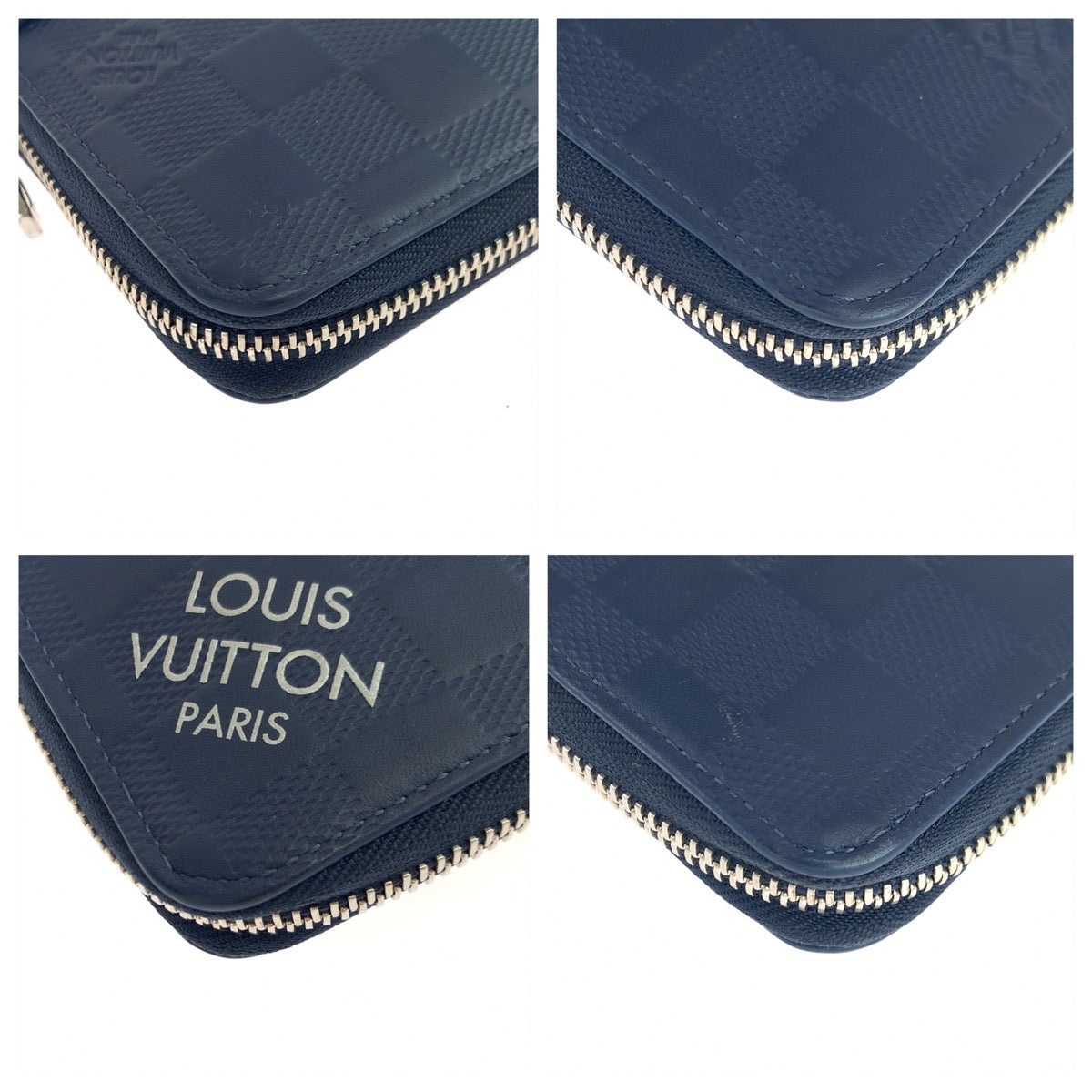 10920
LOUIS VUITTON ルイヴィトン ダミエ ヴェルティカル ネイビー 紺 シルバー金具 PVC N60503 長財布 ロングウォレット  メンズ