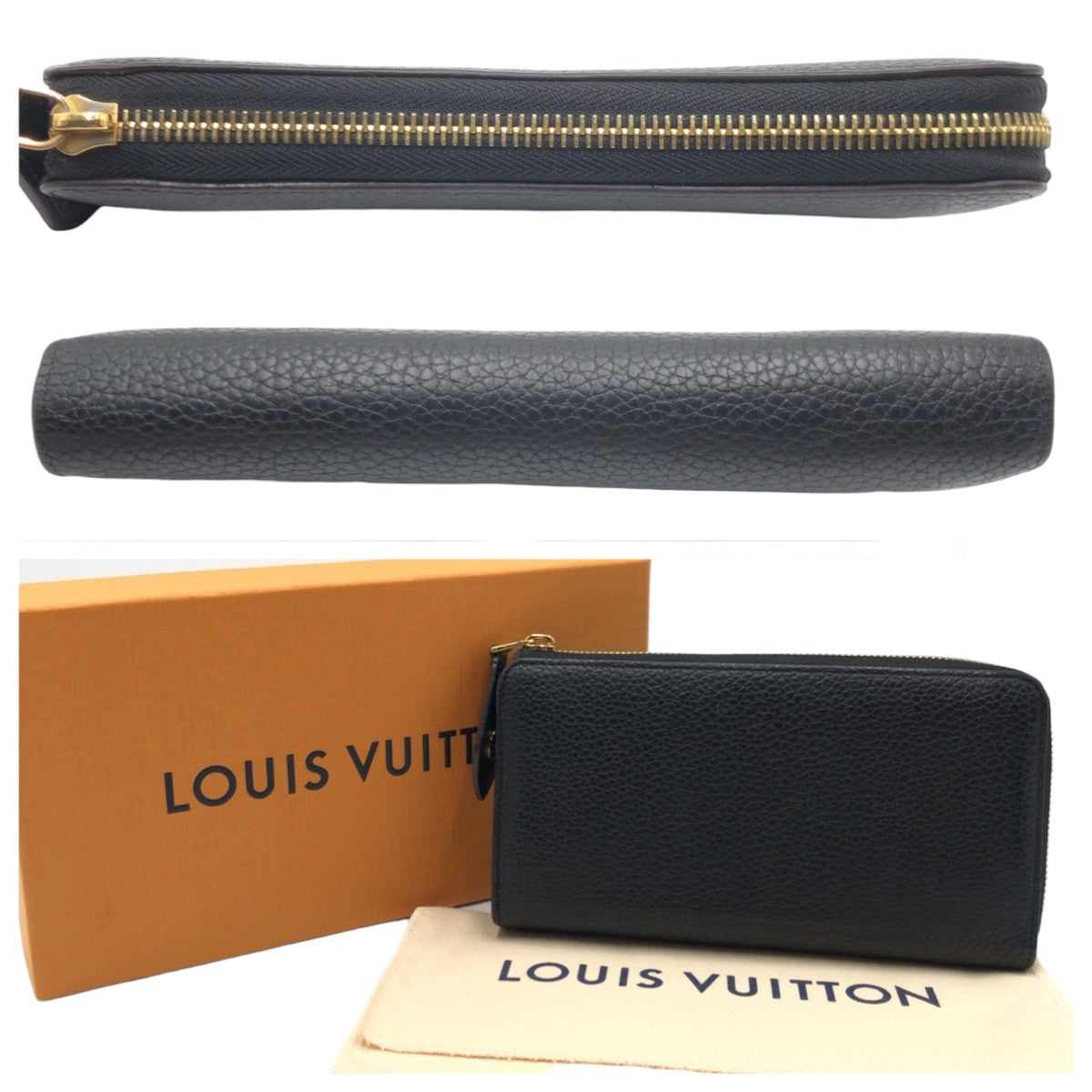 10921
LOUIS VUITTON ルイヴィトン ポルトフォイユ コメット ブラック 黒 ノワール ゴールド金具 レザー M63102 長財布 ロングウォレット  レディース