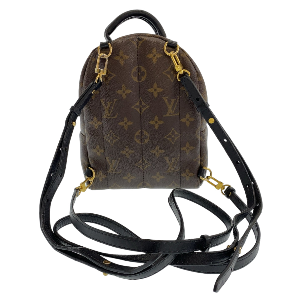 LOUIS VUITTON ルイヴィトン モノグラム パームスプリングス ミニ ブラウン 茶 ゴールド金具 PVC M44873 リュックサック バックパック  レディース