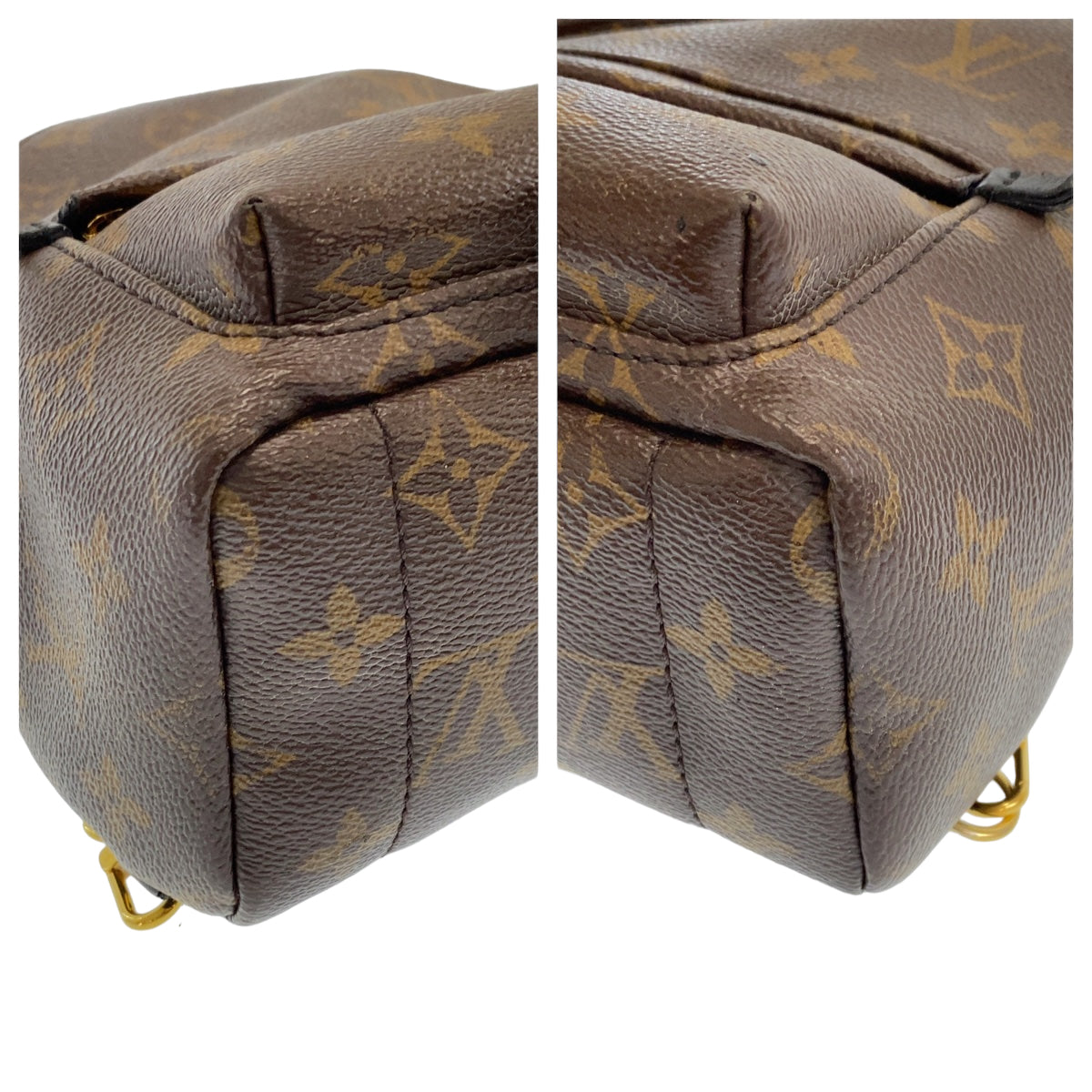 LOUIS VUITTON ルイヴィトン モノグラム パームスプリングス ミニ ブラウン 茶 ゴールド金具 PVC M44873 リュックサック バックパック  レディース