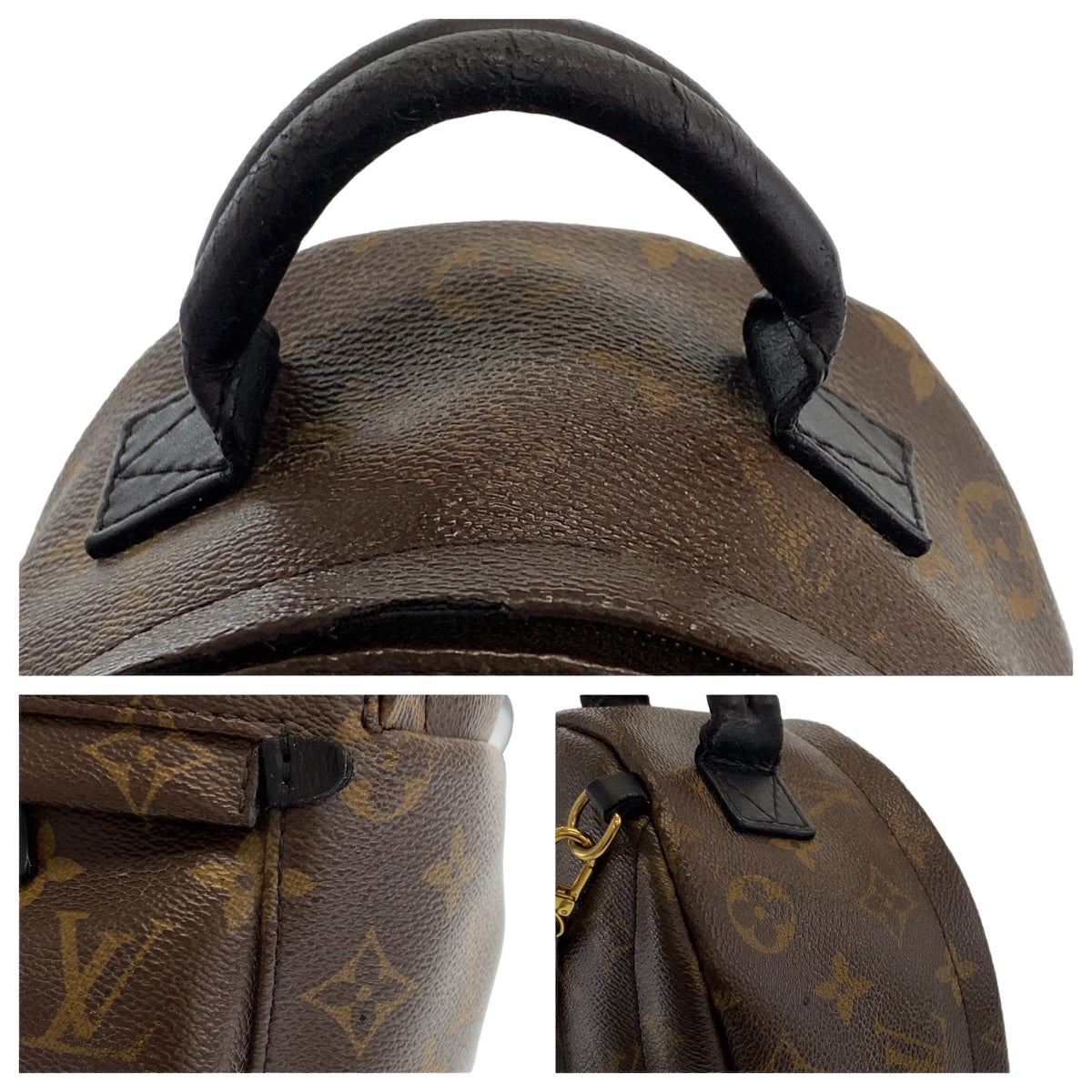 LOUIS VUITTON ルイヴィトン モノグラム パームスプリングス ミニ ブラウン 茶 ゴールド金具 PVC M44873 リュックサック バックパック  レディース