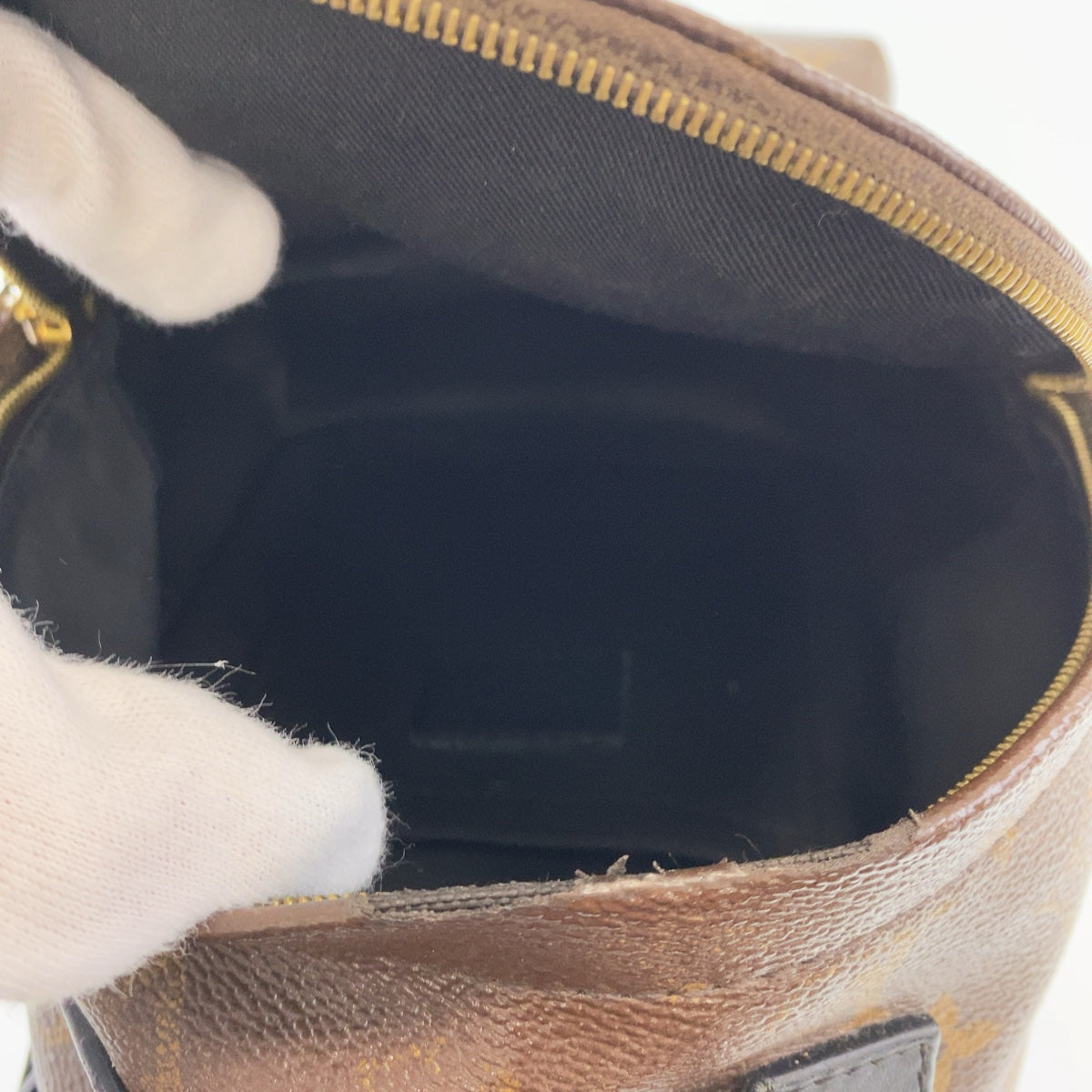 LOUIS VUITTON ルイヴィトン モノグラム パームスプリングス ミニ ブラウン 茶 ゴールド金具 PVC M44873 リュックサック バックパック  レディース