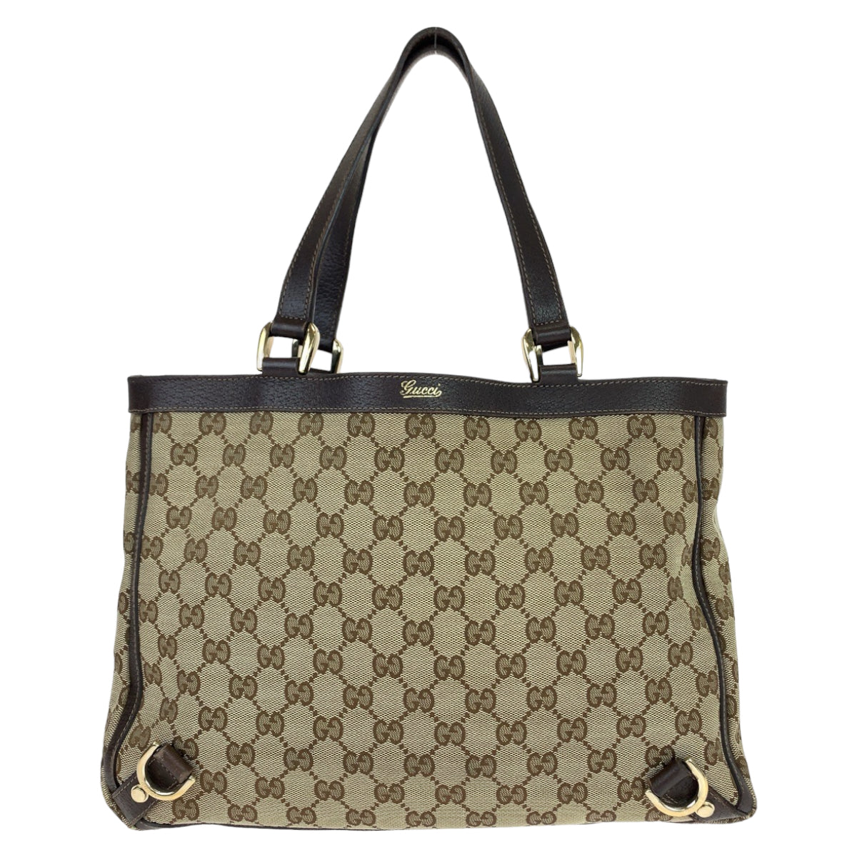 10926
GUCCI グッチ アビー ベージュ ブラウン ゴールド金具 GGキャンバス / レザー 170004 トートバッグ ショルダーバッグ  レディース