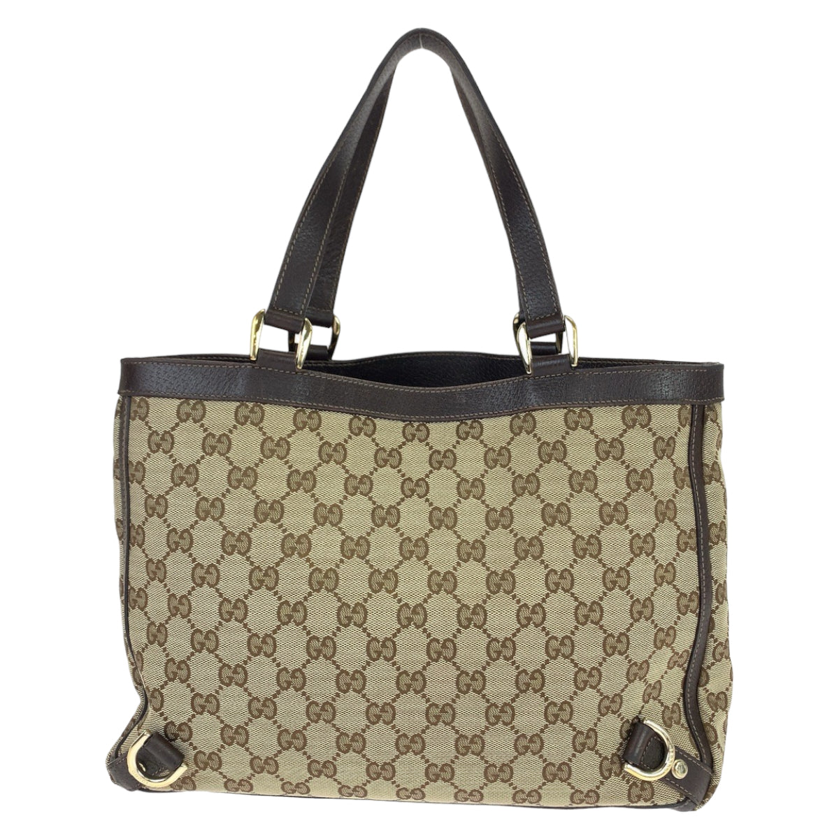 10926
GUCCI グッチ アビー ベージュ ブラウン ゴールド金具 GGキャンバス / レザー 170004 トートバッグ ショルダーバッグ  レディース