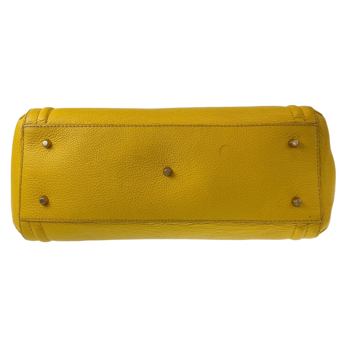 Furla フルラ カレッジ イエロー 黄 ゴールド金具 レザー ショルダーバッグ 肩掛け  レディース
