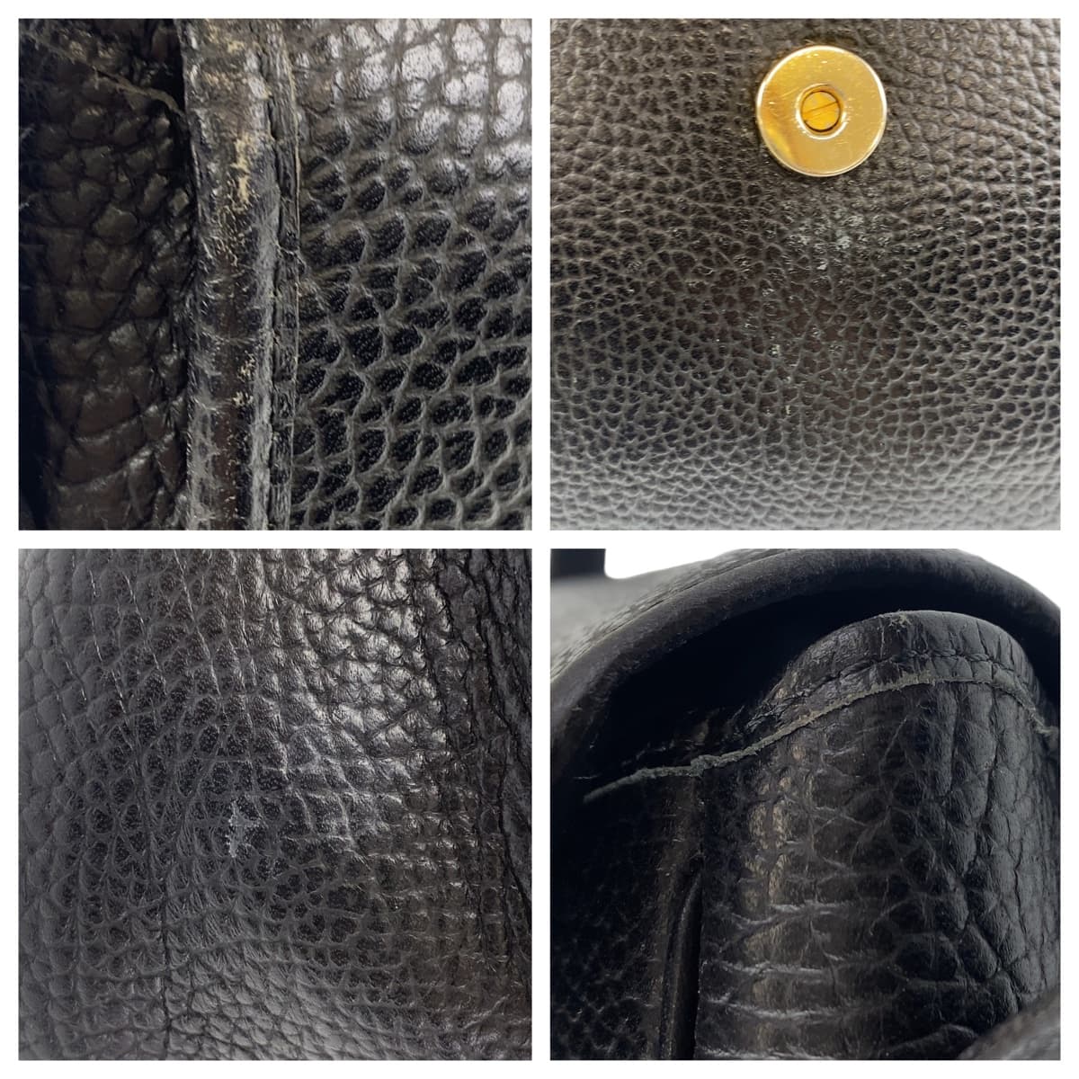 Dior ディオール ヴィンテージ CDロゴ ブラック 黒 ゴールド金具 レザー ハンドバッグ ワンショルダーバッグ  レディース