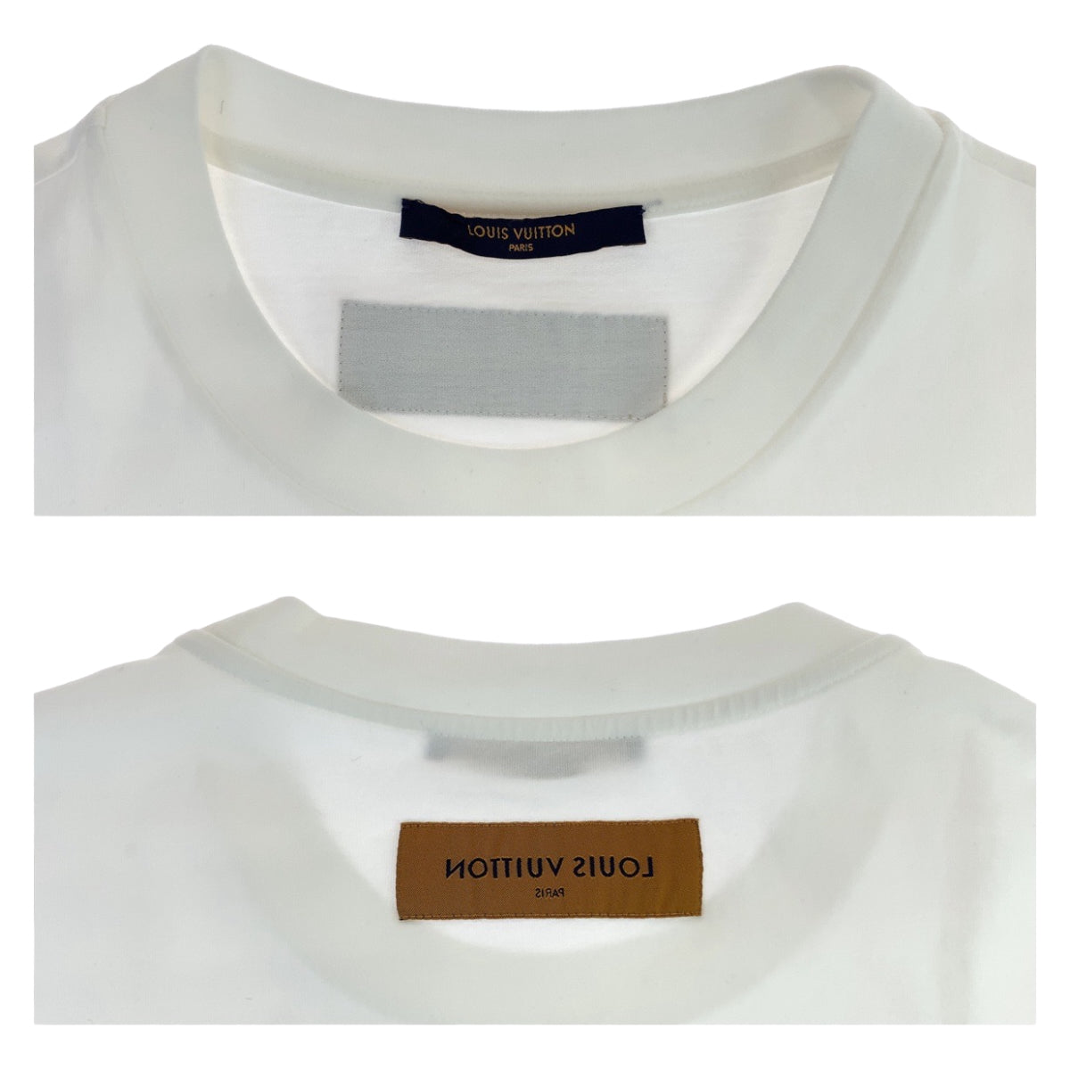 LOUIS VUITTON ルイヴィトン グラフィックロゴプリント サイズM ホワイト 白 ブラック コットン RM222 DT3 HNY75W 半袖Tシャツ クルーネック  メンズ