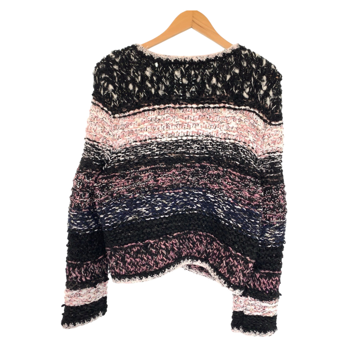 10934
CHANEL シャネル ココマーク サイズ36 ピンク マルチカラー シルバー金具 ウール P73552 ニット カーディガン ジャケット  レディース