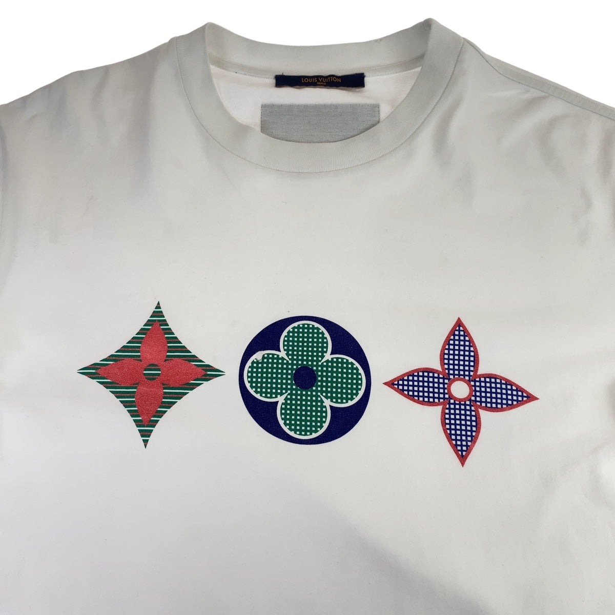 LOUIS VUITTON ルイヴィトン 20AW モノグラム ヴァージルアブロー サイズM ホワイト 白 マルチカラー コットン 半袖Tシャツ クルーネック  メンズ