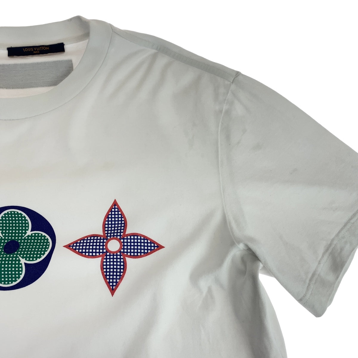 LOUIS VUITTON ルイヴィトン 20AW モノグラム ヴァージルアブロー サイズM ホワイト 白 マルチカラー コットン 半袖Tシャツ クルーネック  メンズ