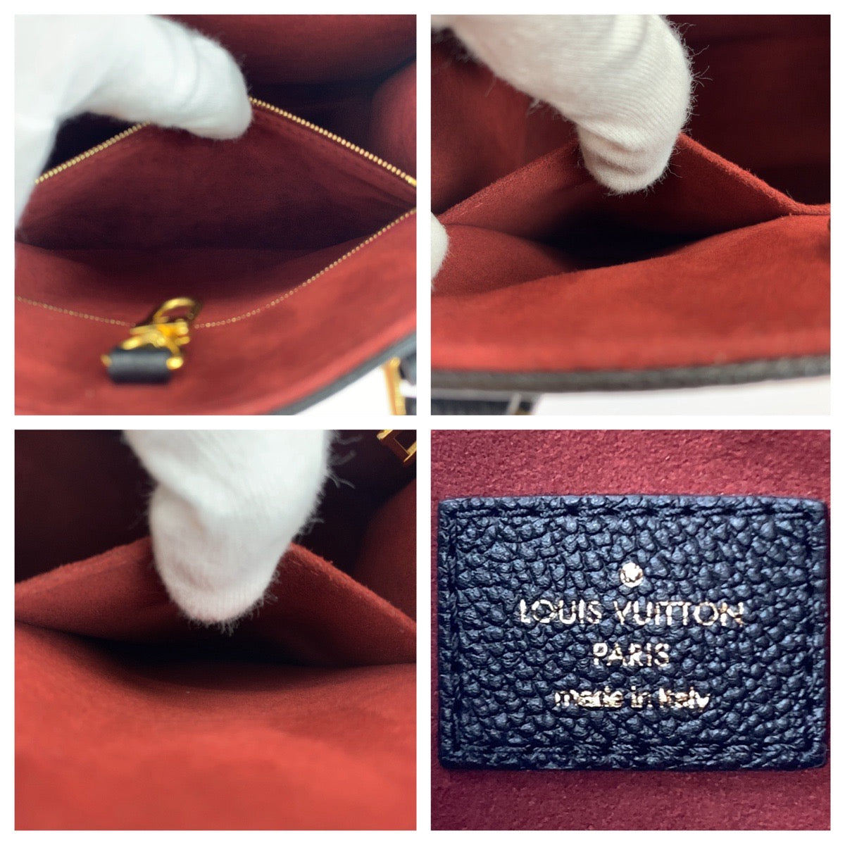 LOUIS VUITTON ルイヴィトン モノグラム アンプラント オンザゴーPM ブラック 黒 ベージュ ゴールド金具 レザー M45659 ハンドバッグ トートバッグ  レディース