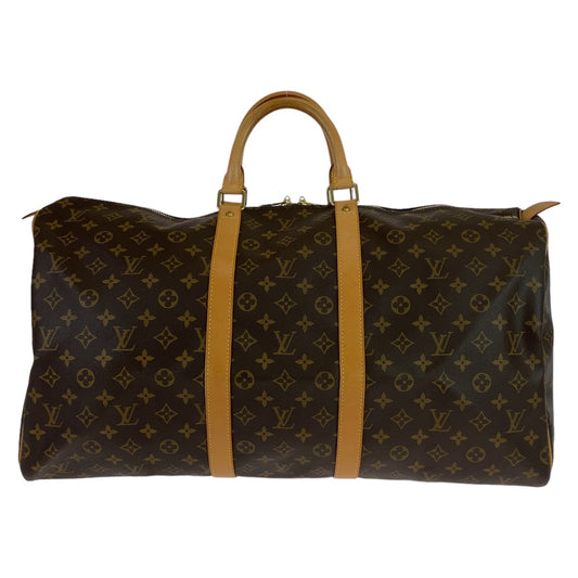 10944
LOUIS VUITTON ルイヴィトン モノグラム キーポル55 ブラウン 茶 ゴールド金具 PVC M41424 ボストンバッグ 男女兼用  メンズ