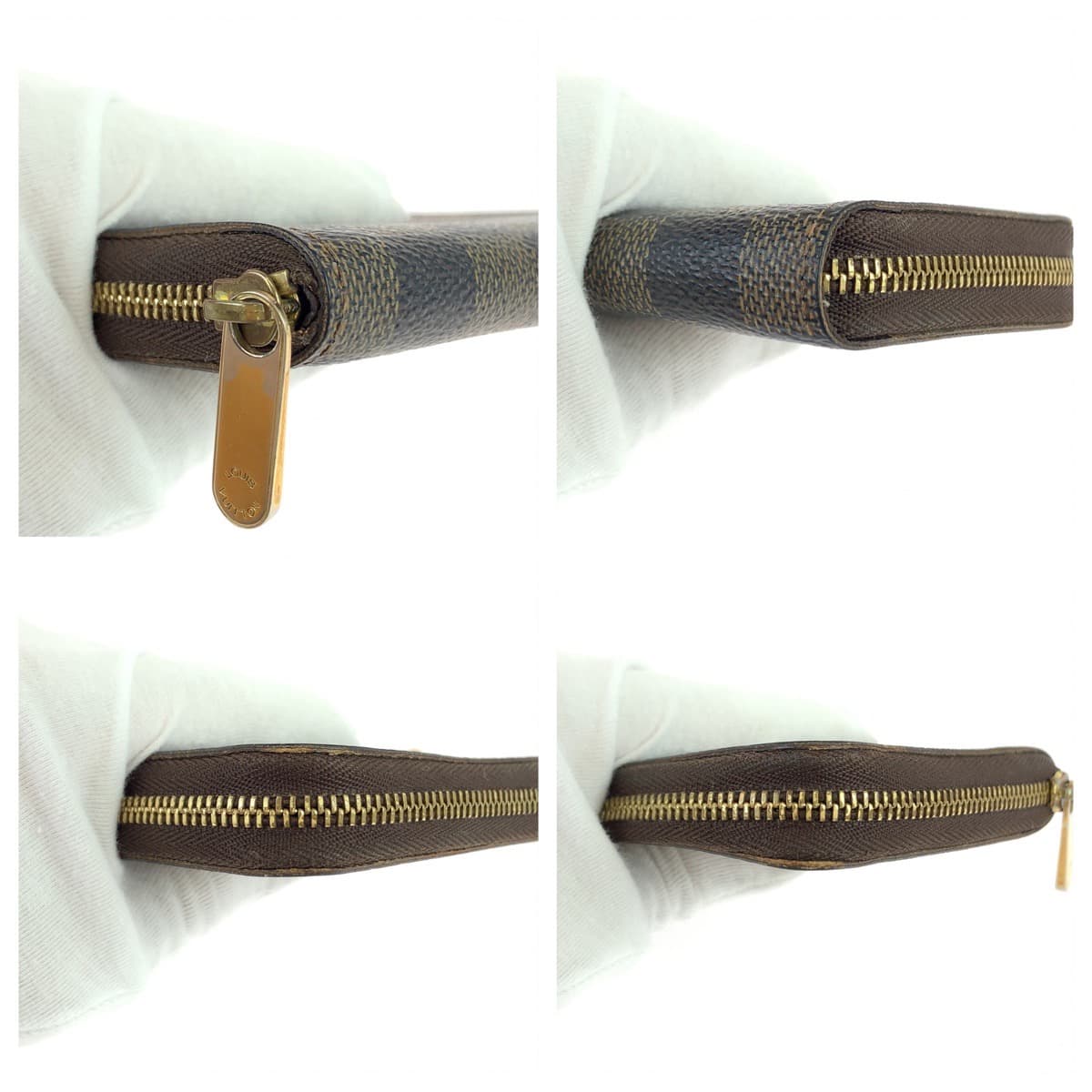 10945
LOUIS VUITTON ルイヴィトン ダミエ エベヌ ジッピーコインパース 男女兼用 ブラウン 茶 ゴールド金具 PVC N60213 コインケース 小銭入れ カードケース  メンズ