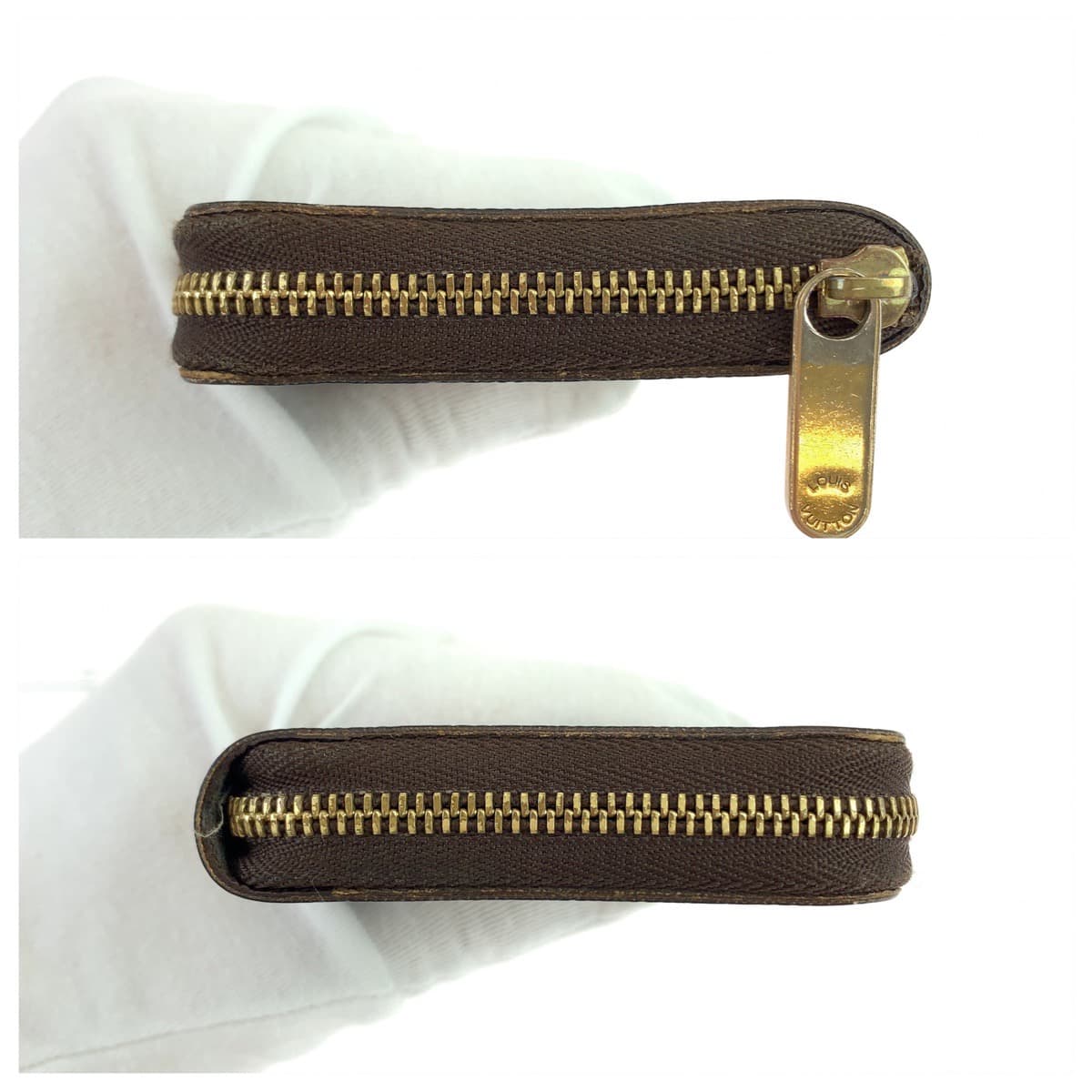 10945
LOUIS VUITTON ルイヴィトン ダミエ エベヌ ジッピーコインパース 男女兼用 ブラウン 茶 ゴールド金具 PVC N60213 コインケース 小銭入れ カードケース  メンズ