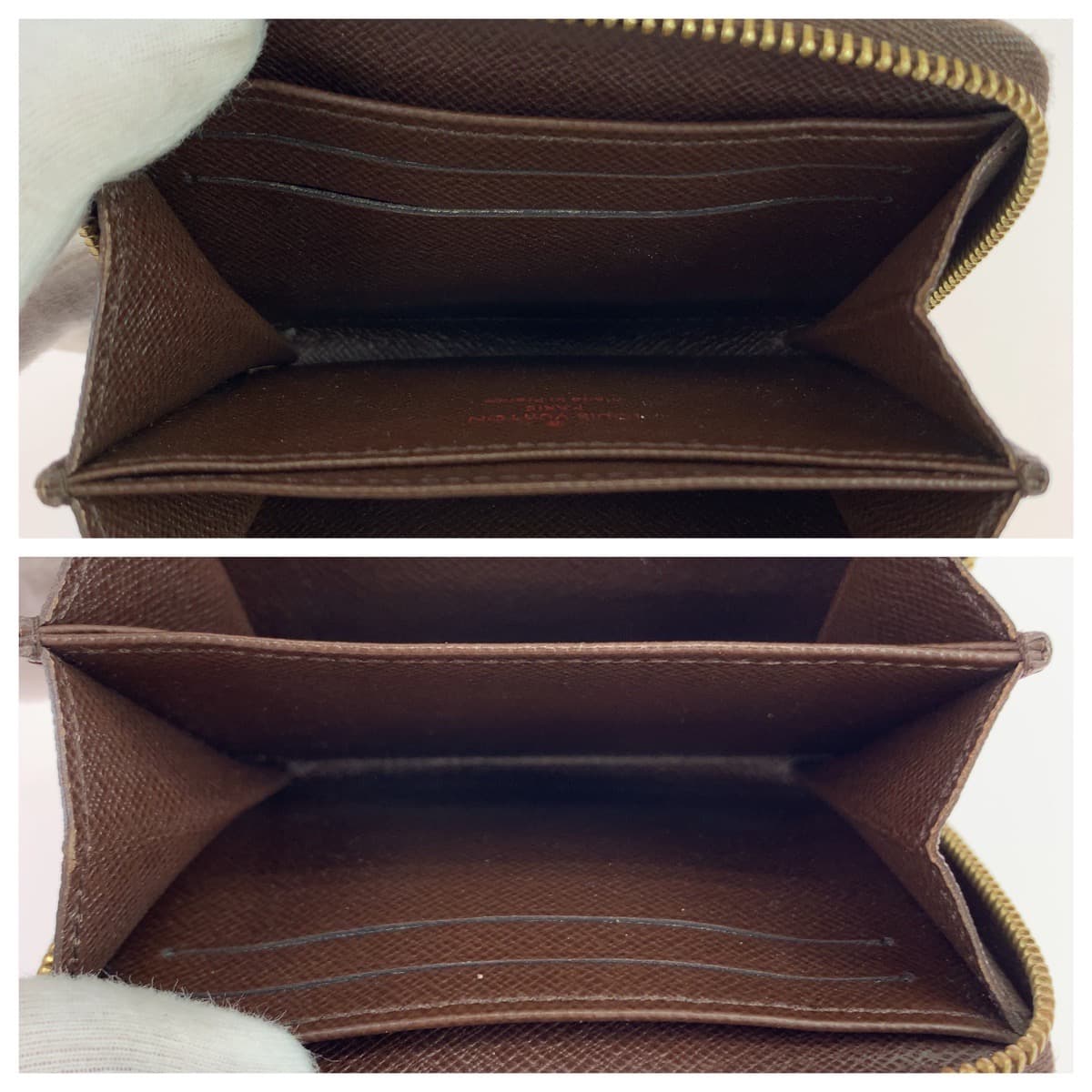10945
LOUIS VUITTON ルイヴィトン ダミエ エベヌ ジッピーコインパース 男女兼用 ブラウン 茶 ゴールド金具 PVC N60213 コインケース 小銭入れ カードケース  メンズ