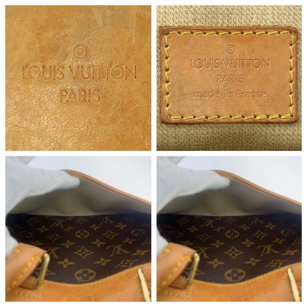 10949
LOUIS VUITTON ルイヴィトン モノグラム トゥルーヴィル ブラウン ベージュ PVC / レザー M42228 ハンドバッグ ボストンバッグ  レディース