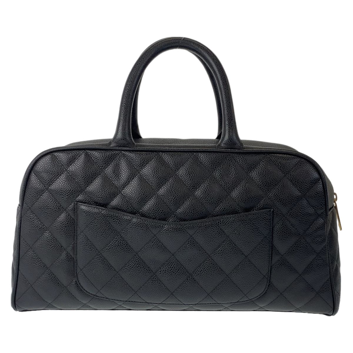 10953
CHANEL シャネル ヴィンテージ マトラッセ ココマーク ハンドバッグ ブラック 黒 ゴールド金具 キャビアスキン ボストンバッグ ミニボストンバッグ  レディース