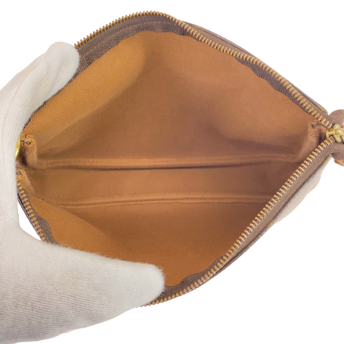 10955
LOUIS VUITTON ルイヴィトン モノグラム ポシェットアクセソワール ブラウン ゴールド金具 PVC M51980 ハンドバッグ アクセサリーポーチ  レディース