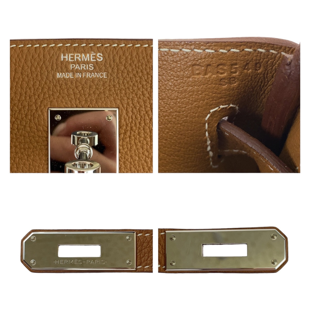 HERMES エルメス バーキン40 2023年製 ゴールド ブラウン シルバー金具 トゴ ハンドバッグ トートバッグ B刻印  レディース