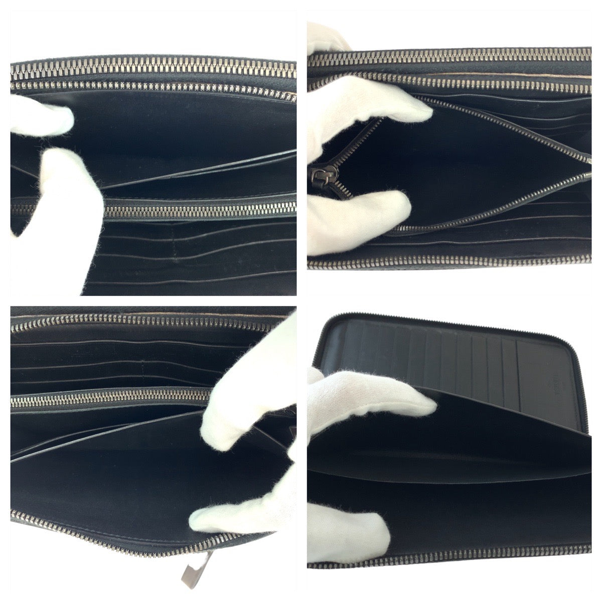 Berluti ベルルッティ スクリット タリ ブラック 黒 ブラウン シルバー金具 レザー 長財布 ロングウォレット クラッチバッグ  メンズ