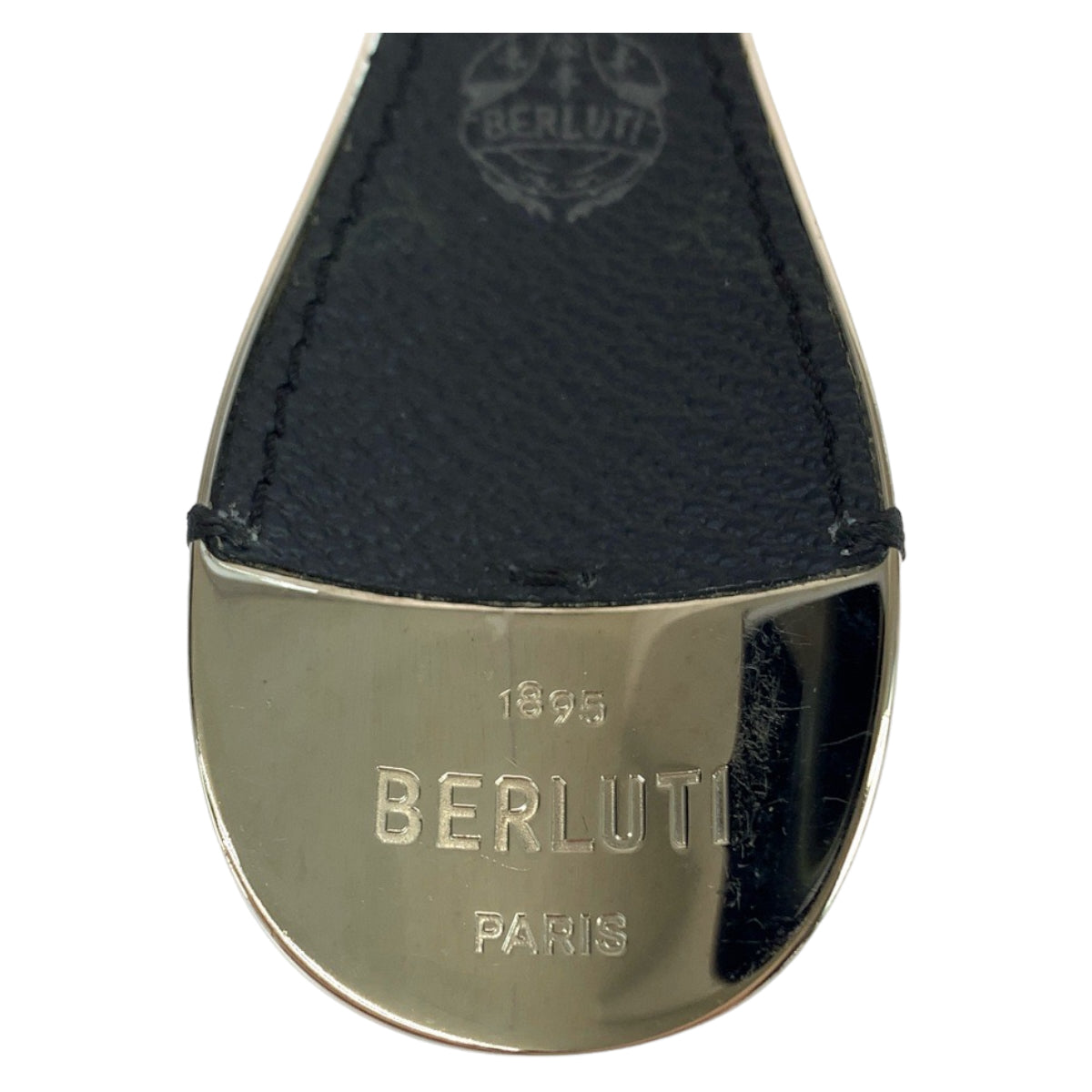 Berluti ベルルッティ ロゴ シルバー金具 ブラック 黒 メタル KR057-10 シューホーンキーリング 靴べら