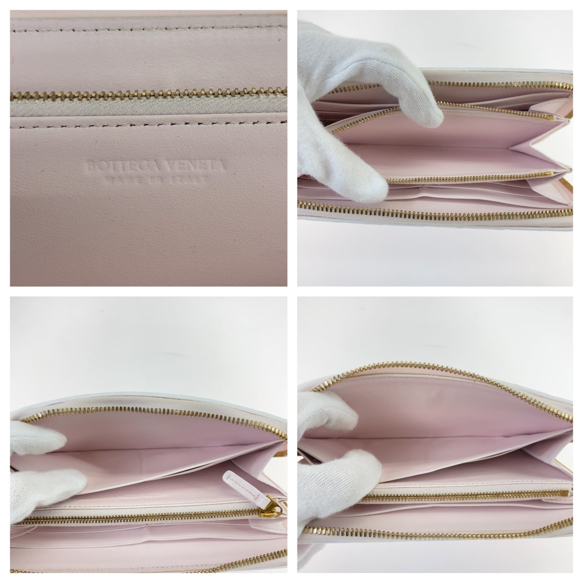 10969
 BOTTEGAVENETA Bottega Veneta Maxi Intrecciato Light Pink Gold Hardware Lambskin 608053 VCPP2 5903 Long Wallet Round Zip Women's