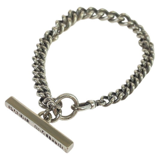 Paul Smith Logo Bar Silver Metal M1A BRAC JFOBC 82 Bracelet Logo Bar Men's