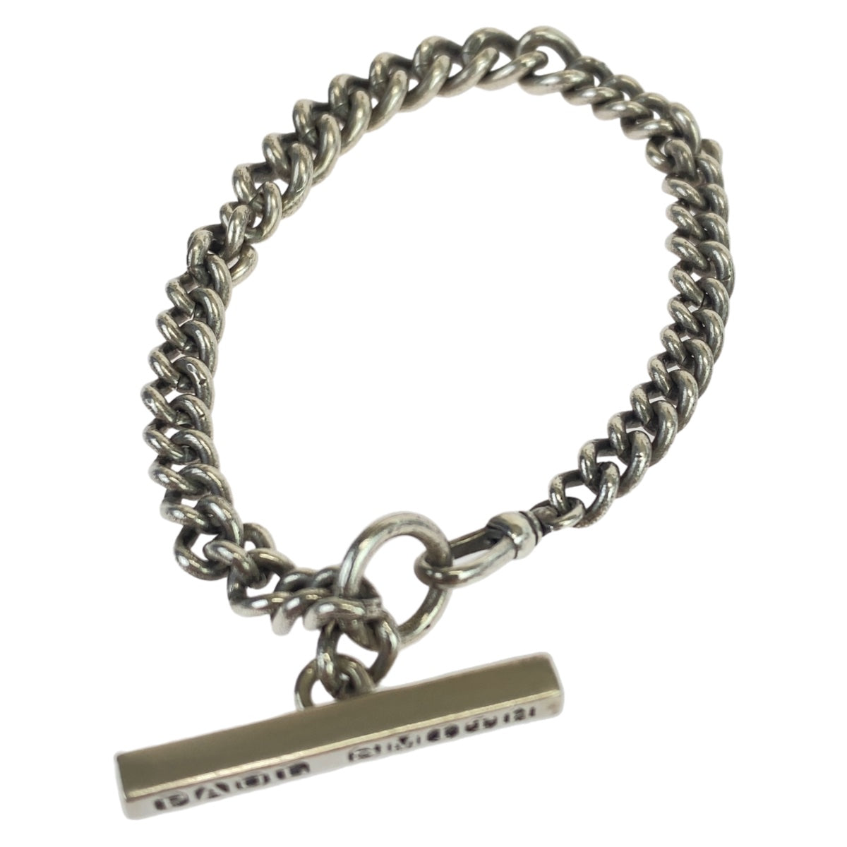 Paul Smith Logo Bar Silver Metal M1A BRAC JFOBC 82 Bracelet Logo Bar Men's
