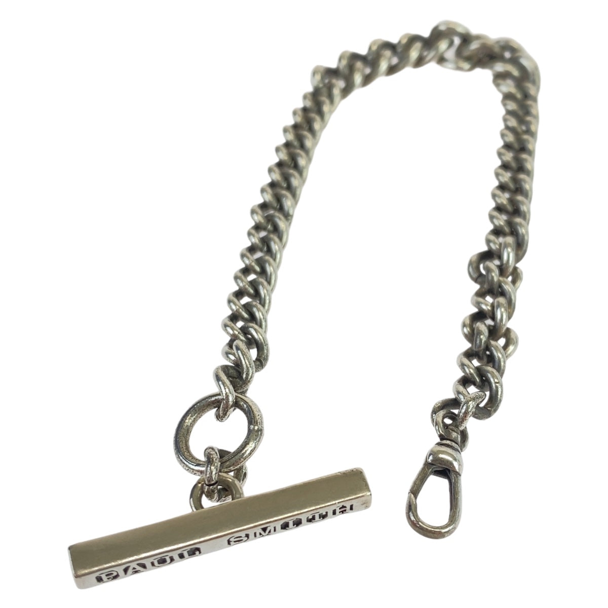 Paul Smith Logo Bar Silver Metal M1A BRAC JFOBC 82 Bracelet Logo Bar Men's