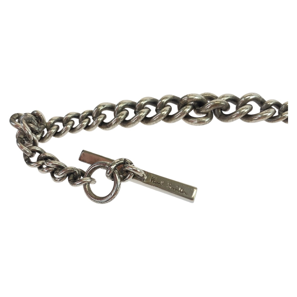 Paul Smith Logo Bar Silver Metal M1A BRAC JFOBC 82 Bracelet Logo Bar Men's