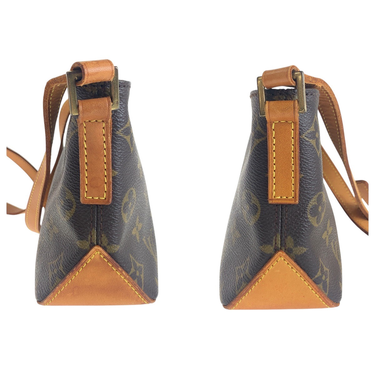 12844
LOUIS VUITTON ルイヴィトン モノグラム トロター ブラウン ゴールド金具 PVC / レザー M51240 ショルダーバッグ ポシェット  レディース