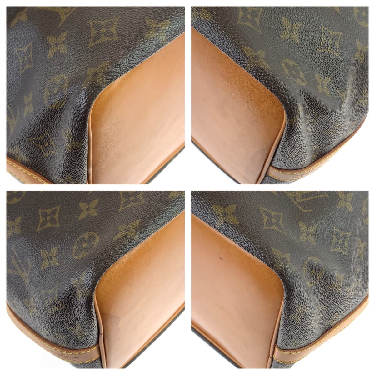 LOUIS VUITTON ルイヴィトン モノグラム プチ ノエ ブラウン 茶 ベージュ ゴールド金具 PVC / レザー M42226 ショルダーバッグ 肩掛け  レディース