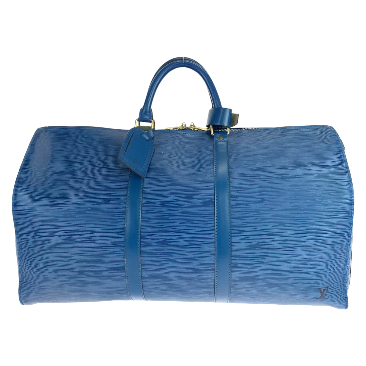 10977
LOUIS VUITTON ルイヴィトン エピ キーポル50 トレドブルー 青 ゴールド金具 エピレザー M42965 ボストンバッグ 男女兼用  メンズ