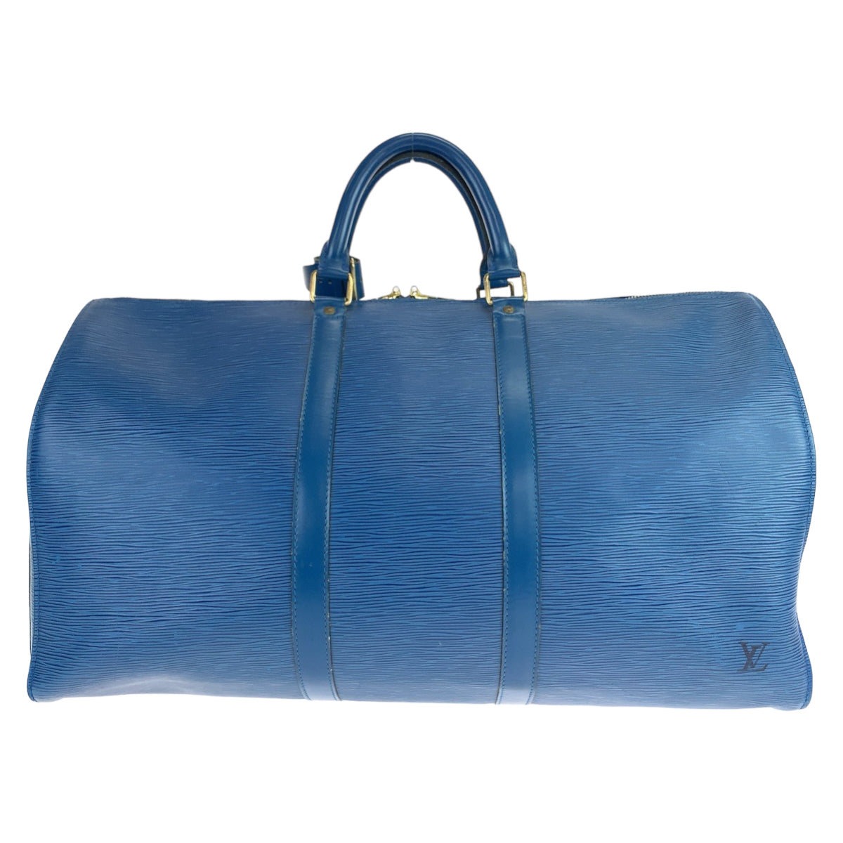 10977
LOUIS VUITTON ルイヴィトン エピ キーポル50 トレドブルー 青 ゴールド金具 エピレザー M42965 ボストンバッグ 男女兼用  メンズ