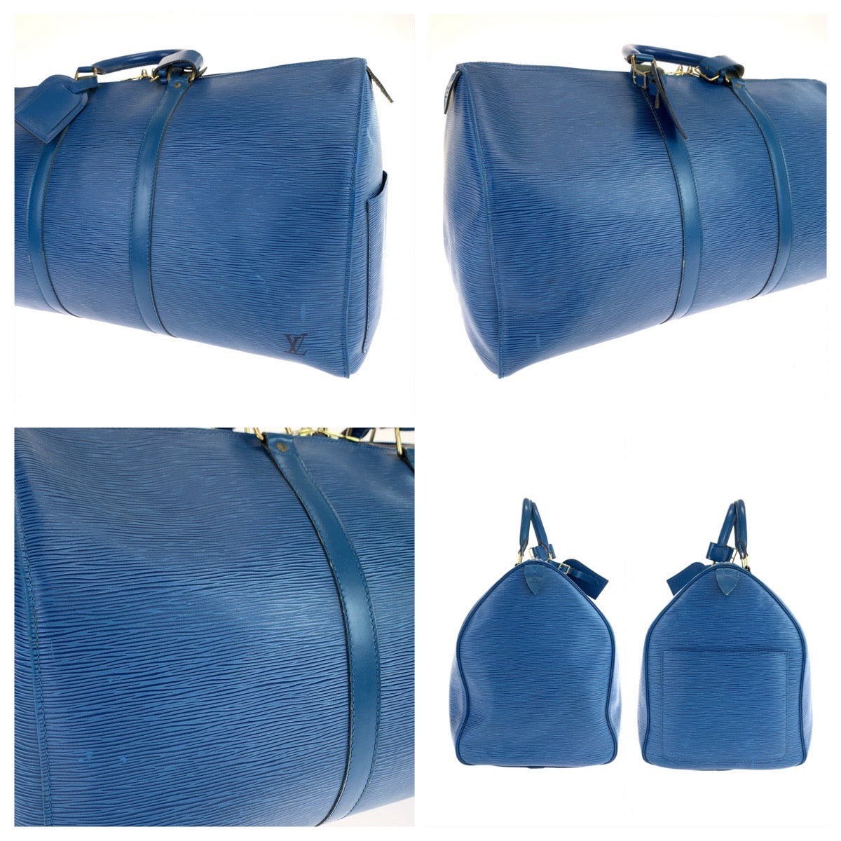 10977
LOUIS VUITTON ルイヴィトン エピ キーポル50 トレドブルー 青 ゴールド金具 エピレザー M42965 ボストンバッグ 男女兼用  メンズ