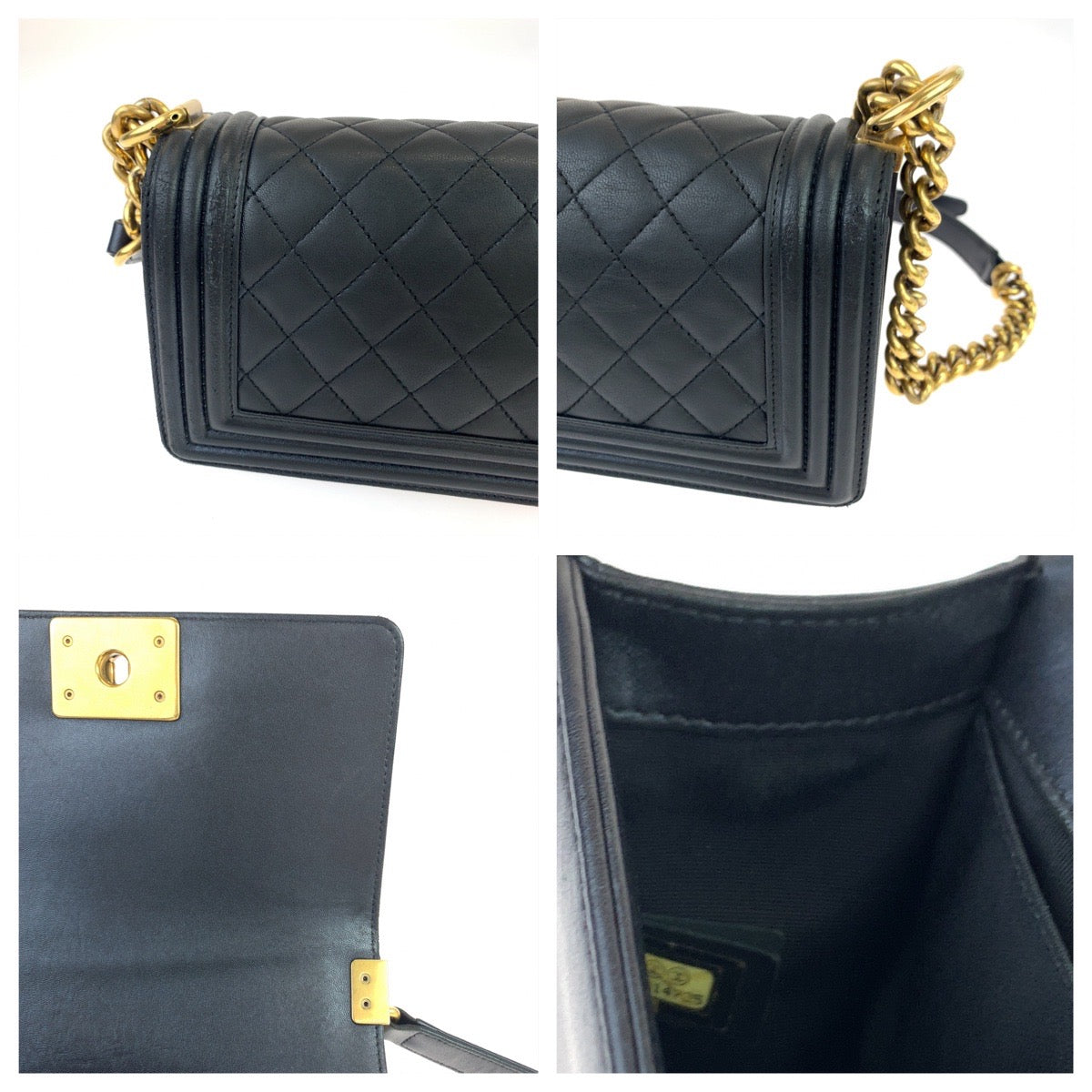 CHANEL シャネル ボーイシャネル マトラッセ ココマーク ブラック 黒 ゴールド金具 ラムスキン 斜め掛け チェーンショルダーバッグ ポシェット  レディース