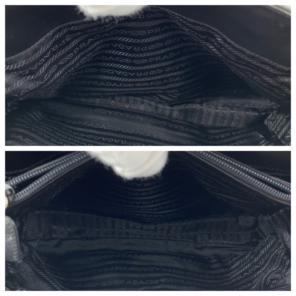 10986
PRADA プラダ ヴィンテージ プラチェーン ブラック 黒 シルバー金具 レザー ショルダーバッグ トートバッグ  レディース
