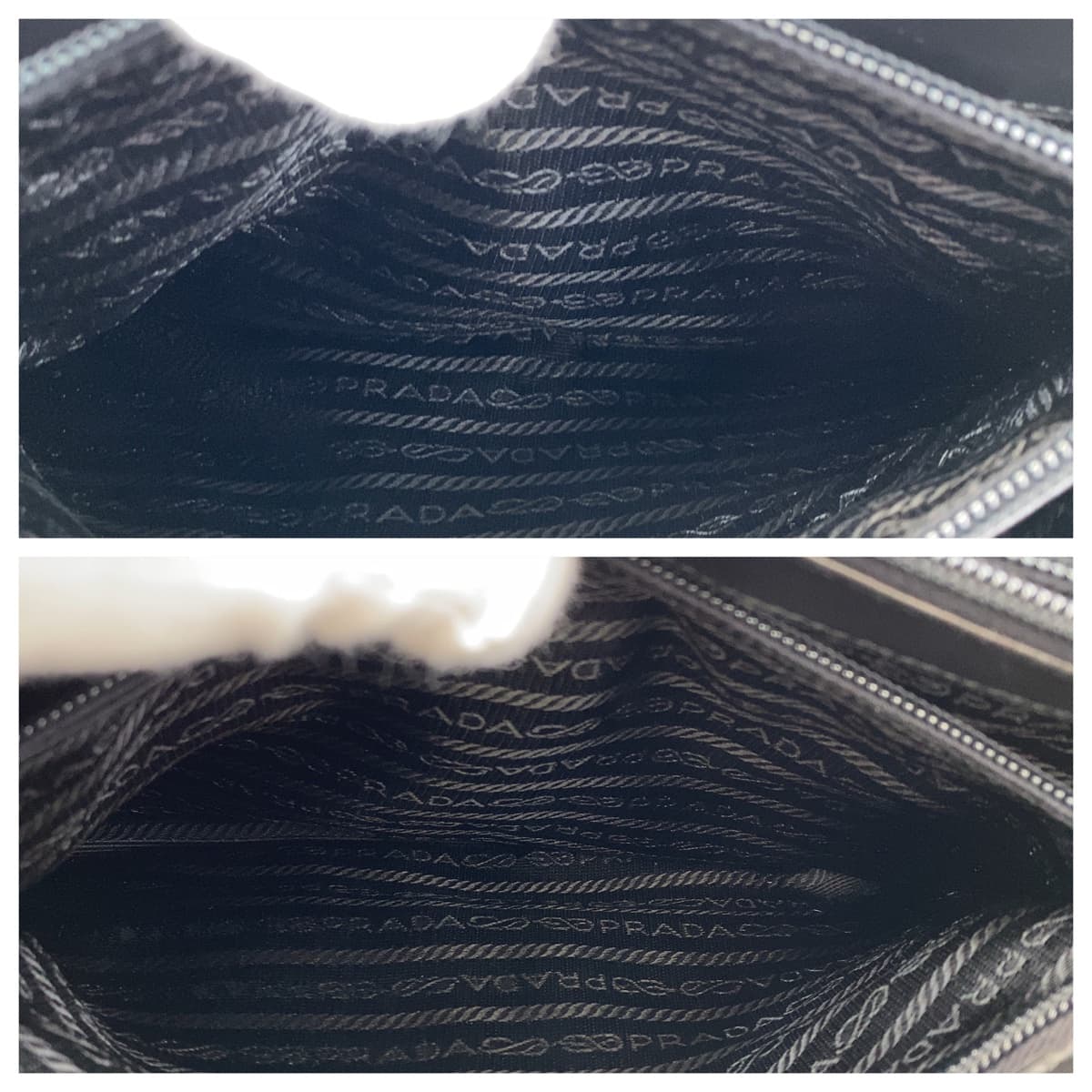 10986
PRADA プラダ ヴィンテージ プラチェーン ブラック 黒 シルバー金具 レザー ショルダーバッグ トートバッグ  レディース