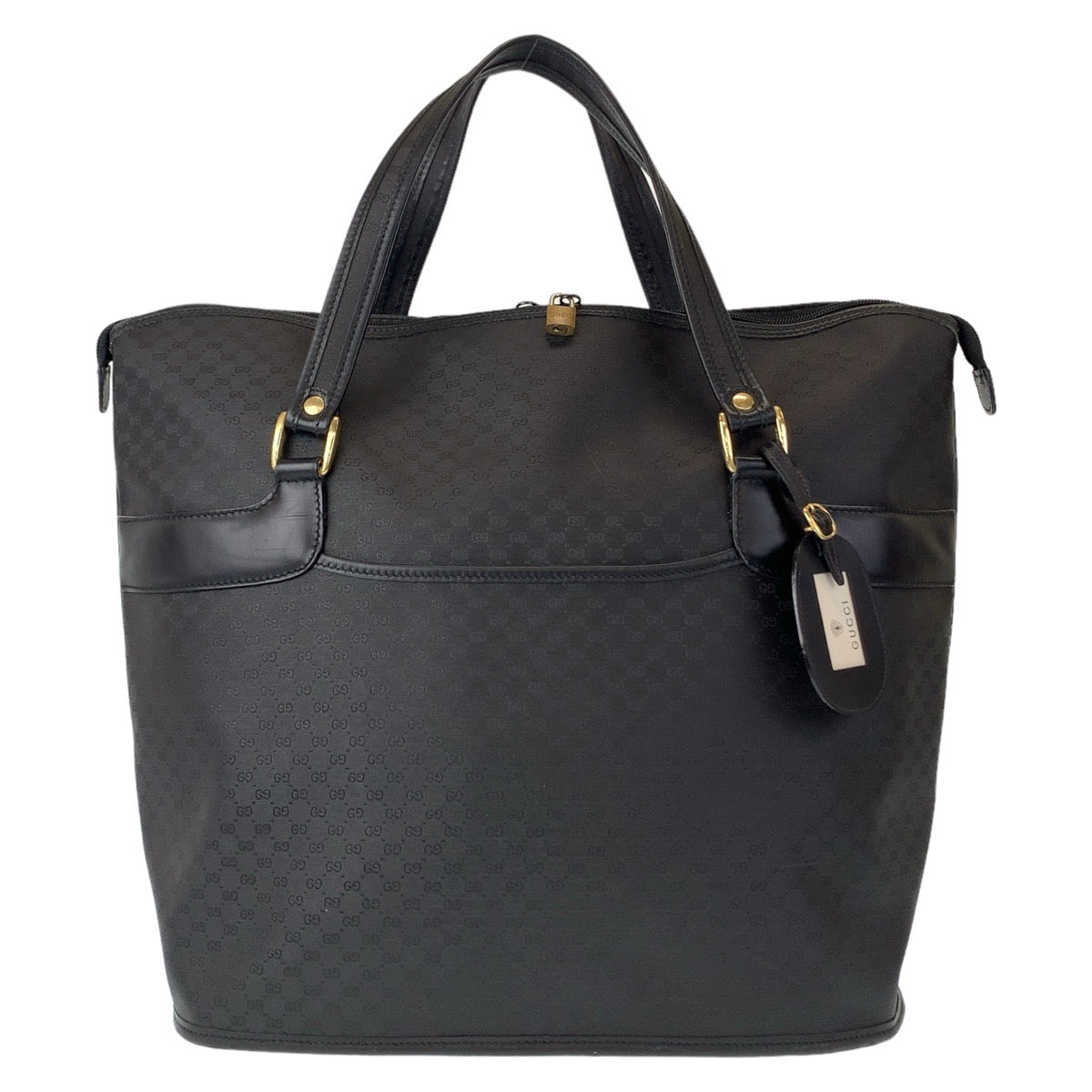 GUCCI グッチ ヴィンテージ オールドグッチ マイクロGG ブラック 黒 ゴールド金具 GGスプリームキャンバス 012 525 1742 トートバッグ ボストンバッグ  レディース