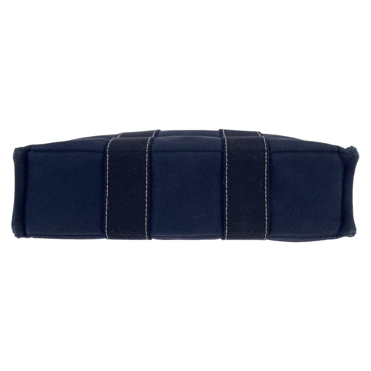 HERMES エルメス ドーヴィルPM ネイビー 紺 シルバー金具 キャンバス トートバッグ ハンドバッグ  レディース
