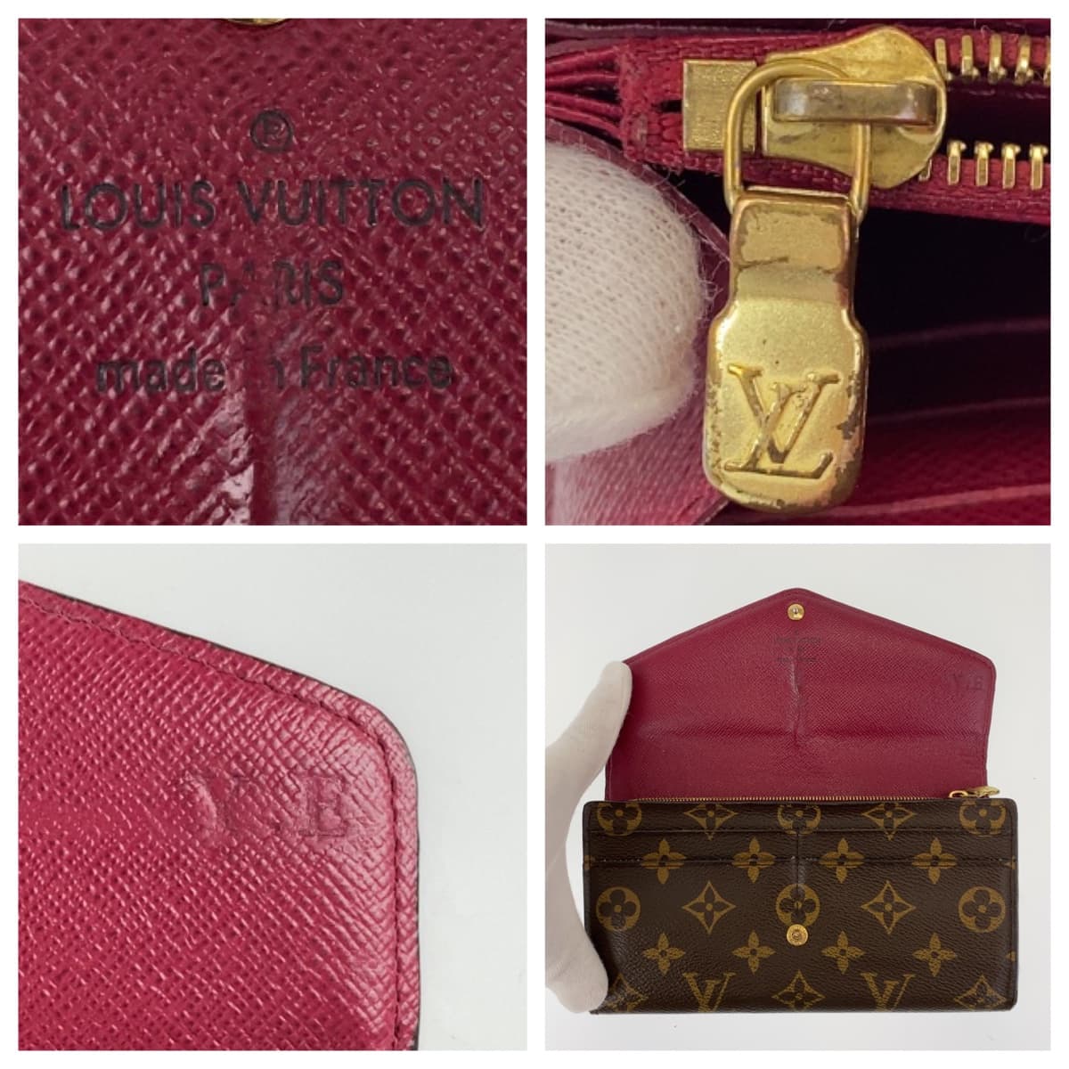 10993
LOUIS VUITTON ルイヴィトン モノグラム ポルトフォイユ サラ ブラウン フューシャ PVC M60531 長財布 ロングウォレット  レディース