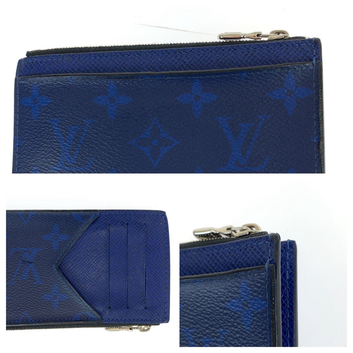 LOUIS VUITTON ルイヴィトン タイガラマ コバルトブルー シルバー金具 タイガ M30270 フラグメントケース コインカードケース  メンズ