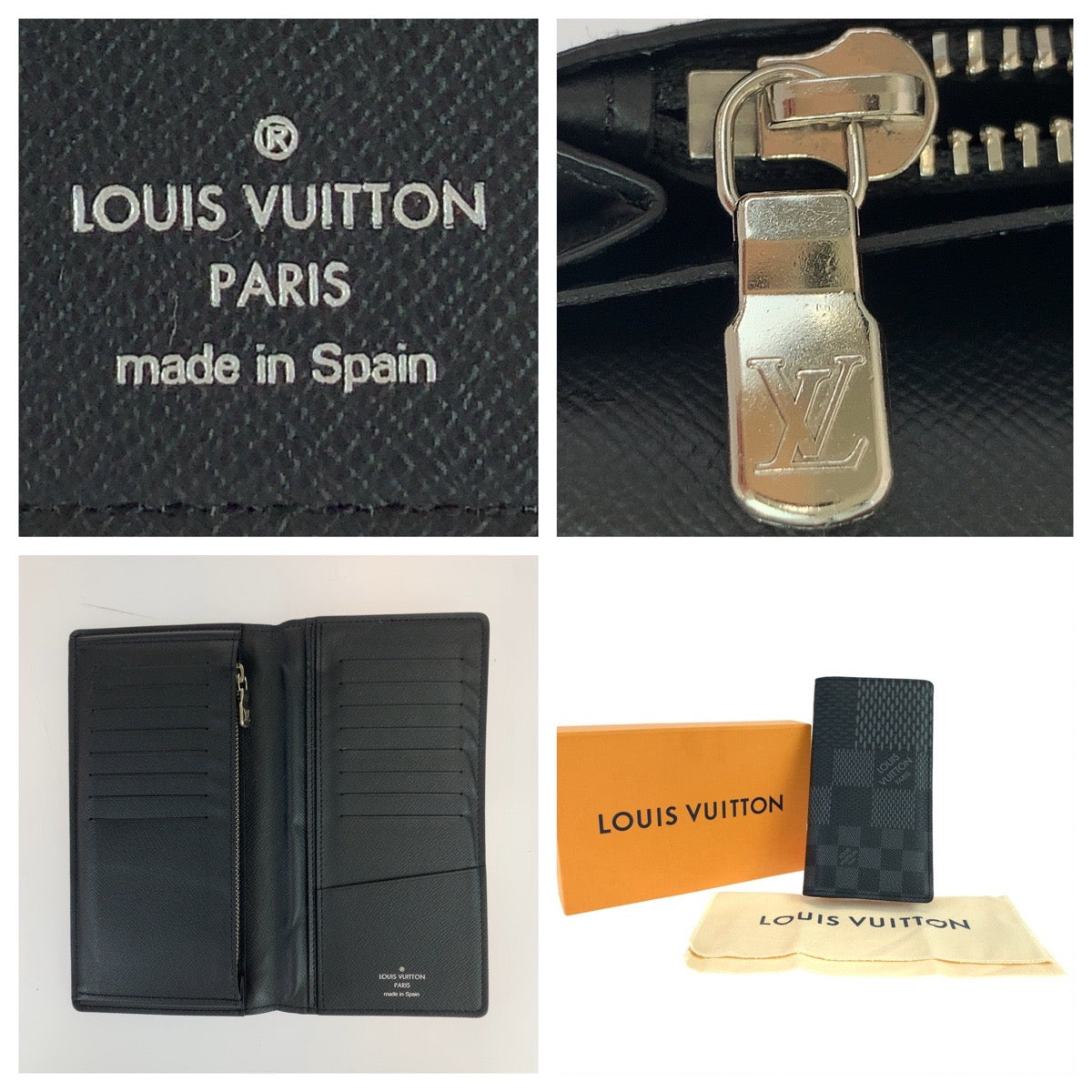 LOUIS VUITTON ルイヴィトン ダミエ グラフィット 3D ポルトフォイユ ブラザ NM ブラック 黒 グレー シルバー金具 PVC N60436 長財布 ロングウォレット  メンズ